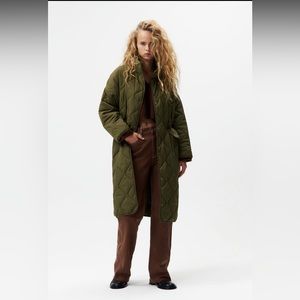 Zara Water Repellant Puffer Coat